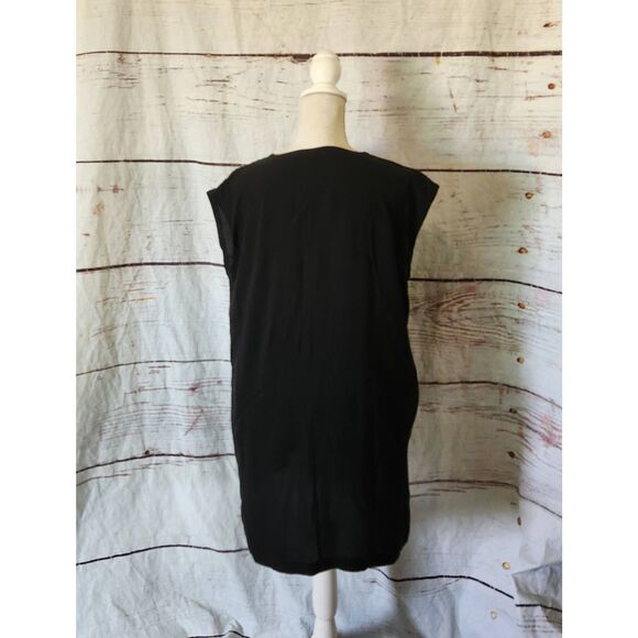 Eileen Fisher Black Silk Shift Dress Size Small - Picture 2 of 7